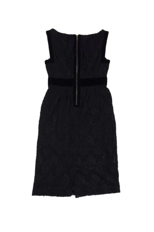 Diane von Furstenberg - Black Floral Mesh Dress Sz 4