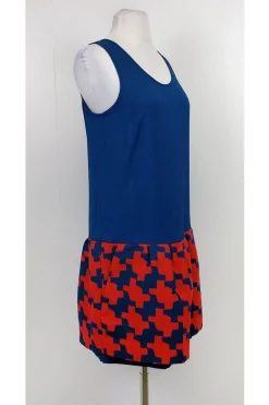 Diane von Furstenberg - Blue Patterned Dress Sz 4