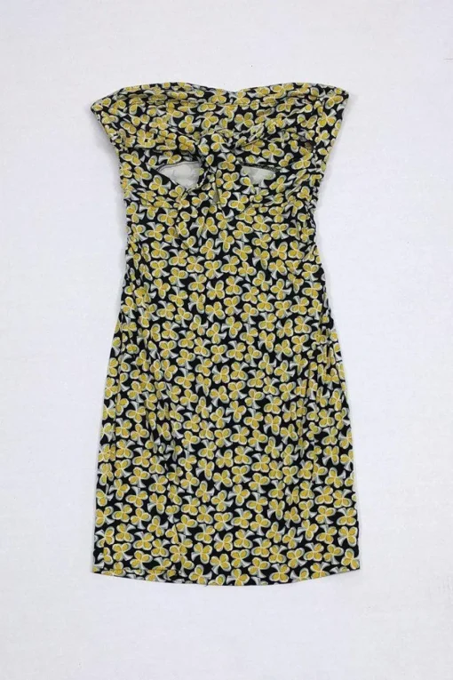Diane von Furstenberg - Black & Yellow Dress Sz XS