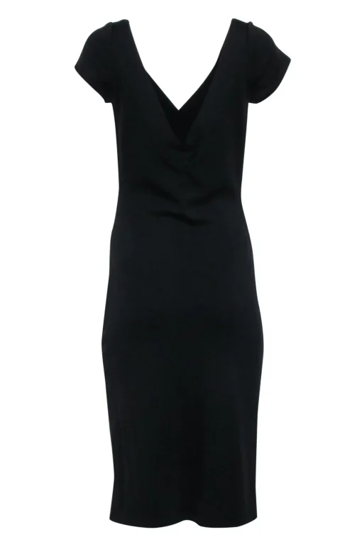 Diane von Furstenberg - Black Cap Sleeve Sheath Dress Sz 12