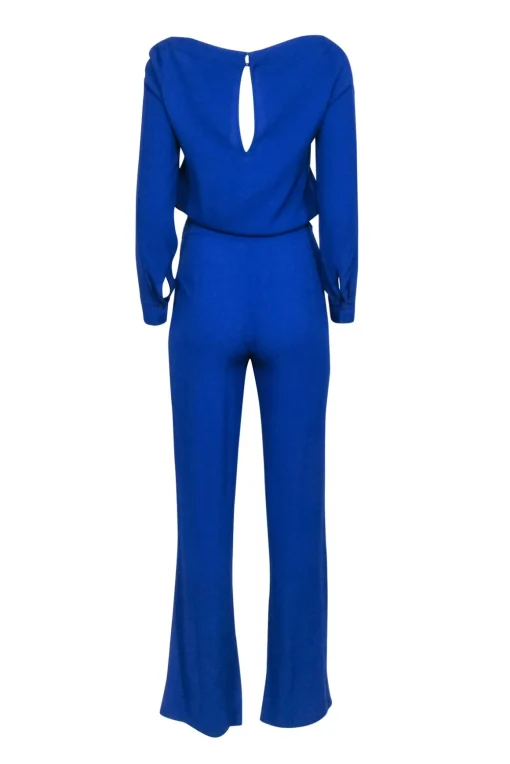 Diane von Furstenberg - Blue Long Sleeve Jumpsuit Sz 0