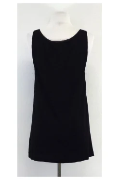 Diane von Furstenberg - Black Ruffle Tank Top Sz M