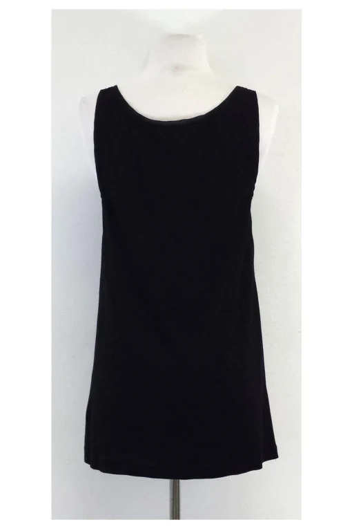 Diane von Furstenberg - Black Ruffle Tank Top Sz M