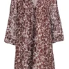 Diane von Furstenberg - Brown & White Floral Print Mini Shirtdress Sz 12