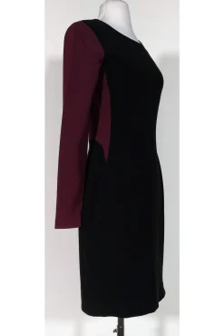 Diane von Furstenberg - Burgundy & Black Dress Sz 4