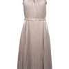 Diane von Furstenberg - Champagne Gold Plisse Sleeveless Dress Sz 6