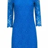 Diane von Furstenberg - Cyan Blue Floral Lace Cocktail "Zarita" Dress Sz 10
