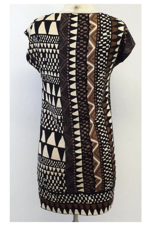Diane von Furstenberg - Geo Print Short Sleeve Dress Sz 2