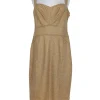 Diane von Furstenberg - Gold Wool Blend Dress Sz 12