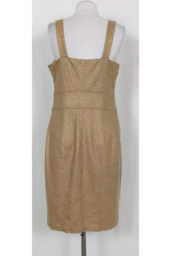 Diane von Furstenberg - Gold Wool Blend Dress Sz 12
