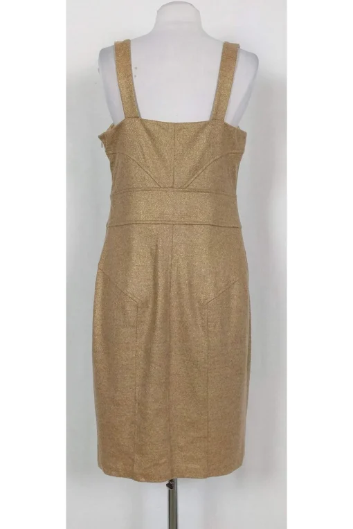 Diane von Furstenberg - Gold Wool Blend Dress Sz 12