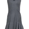 Diane von Furstenberg - Grey Sleeveless Flare Dress Sz 4