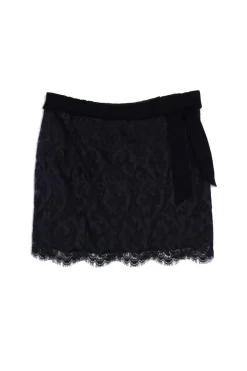 Diane von Furstenberg - Grey Lace & Ribbon Skirt Sz 6