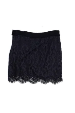 Diane von Furstenberg - Grey Lace & Ribbon Skirt Sz 6