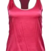 Diane von Furstenberg - Hot Pink Satin Racerback Tank Top Sz S