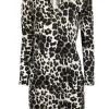 Diane von Furstenberg - Ivory, Brown, & Black Leopard Print Dress Sz 4