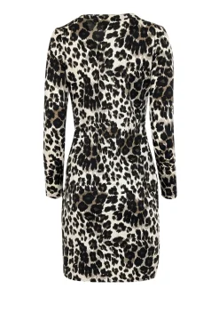 Diane von Furstenberg - Ivory, Brown, & Black Leopard Print Dress Sz 4