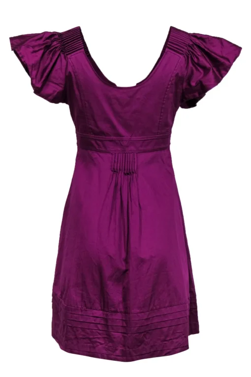 Diane von Furstenberg - Magenta Cotton Babydoll Dress w/ Ruffles Sz 4