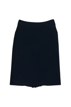Diane von Furstenberg - Navy Textured Pencil Skirt Sz 2