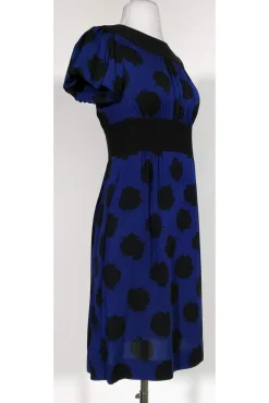 Diane von Furstenberg - Navy Rose Bud Dress Sz 2