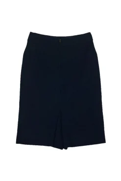 Diane von Furstenberg - Navy Textured Pencil Skirt Sz 2