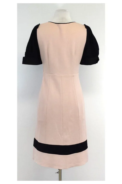 Diane von Furstenberg - Pink & Black Short Sleeve Dress Sz 6