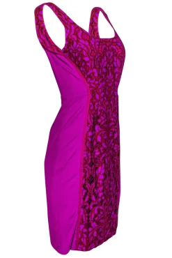 Diane von Furstenberg - Plum Lacy Sleeveless Dress Sz 4