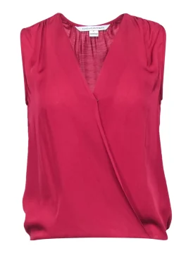 Diane von Furstenberg - Red Cross-Front V-Neck Tank Sz P