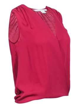 Diane von Furstenberg - Red Cross-Front V-Neck Tank Sz P