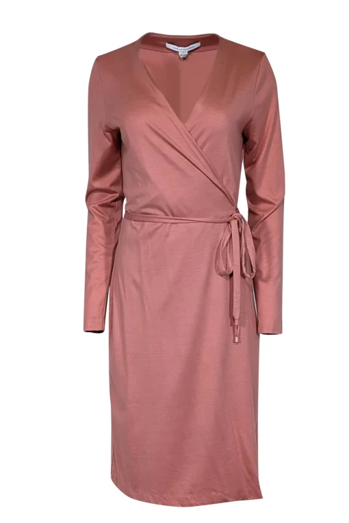 Diane von Furstenberg - Sorbet Silk-Cotton Blend Wrap Dress Sz 8