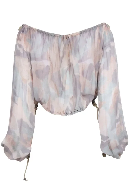 Dion Lee - Beige & Mint "Camo GGT Balloon" Top Sz 4