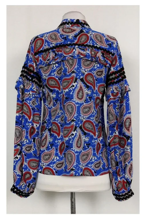 Dodo Bar Or - Blue Paisley Print Shirt Sz 4