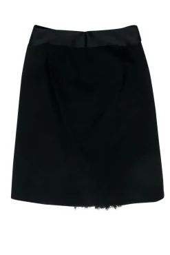 Dolce & Gabbana - Black Front Pleated Skirt w/ Lace Sz 4