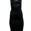 Dolce & Gabbana - Black Satin Sleeveless Midi Dress Sz 2