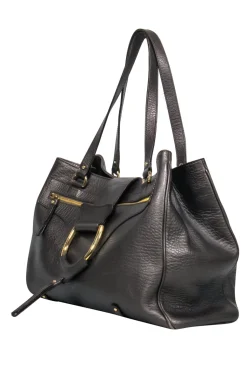 Dolce & Gabbana - Bronze Pebbled Leather Handbag