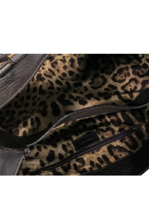 Dolce & Gabbana - Bronze Pebbled Leather Handbag