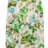 Dolce & Gabbana - Cream & Green Floral Print Satin Pencil Skirt Sz 2