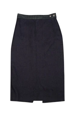 Dolce & Gabbana - Dark Denim Pencil Midi Skirt Sz XS
