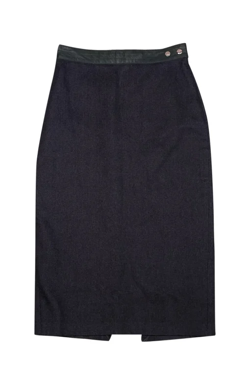 Dolce & Gabbana - Dark Denim Pencil Midi Skirt Sz XS