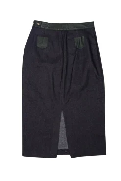 Dolce & Gabbana - Dark Denim Pencil Midi Skirt Sz XS