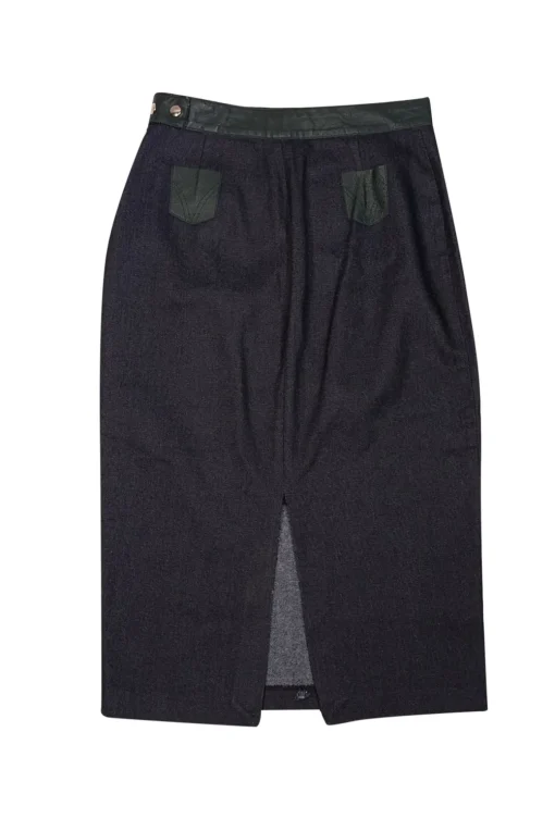 Dolce & Gabbana - Dark Denim Pencil Midi Skirt Sz XS