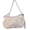 Dolce & Gabbana - Ivory & Lilac Leather Shoulder Bag