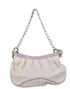 Dolce & Gabbana - Ivory & Lilac Leather Shoulder Bag