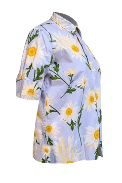 Dolce & Gabbana - Pale Blue Floral Print Shirt Sz S