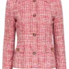 Dolce & Gabbana - Red, Pink, & Cream Tweed Blazer Sz 8