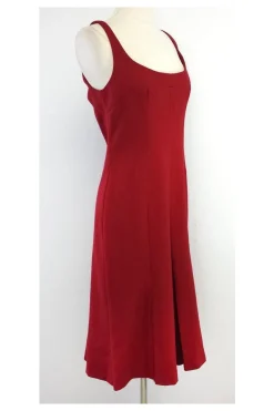 Dolce & Gabbana - Red Wool Blend Sleeveless Dress Sz 10