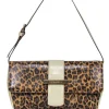 Dolce & Gabbana - Tan Leopard Print Baguette w/ Beige Leather Trims