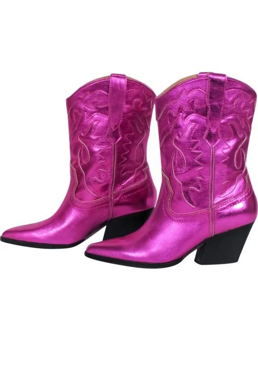Dolce Vita - Metallic Pink Western Style Short Boots Sz 7.5