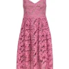 Donna Morgan - Pink Embroidered Lace Sleeveless Midi Dress Sz 6