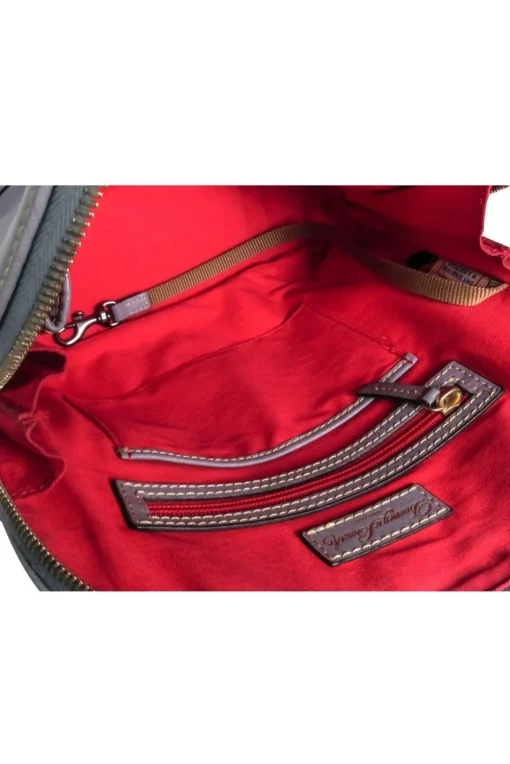 Dooney & Bourke - Grey Zipper Around Saffiano Leather Backpack